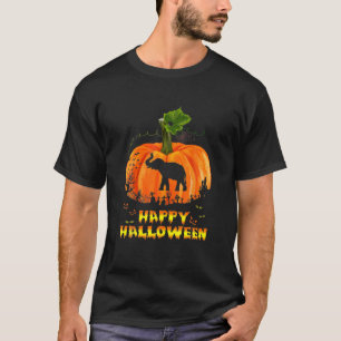 Funny Happy Halloween Pumpkin Elephant For Men Wom T-Shirt