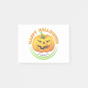 Funny Happy Halloween Scary Pumpkin Post-It Notes