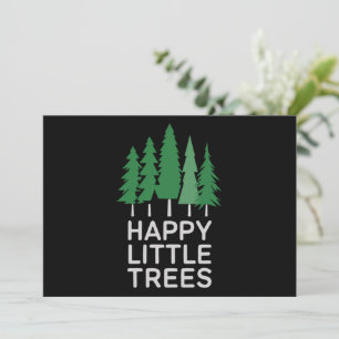 Funny Happy Little Trees Gifts Camping  Holiday Card