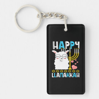 Funny Happy Llamakkah Hanukkah Chanukah Jewish Key Ring