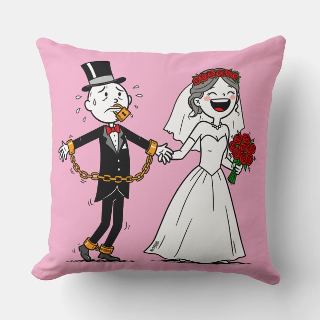 Funny happy marriage cushion (Front)
