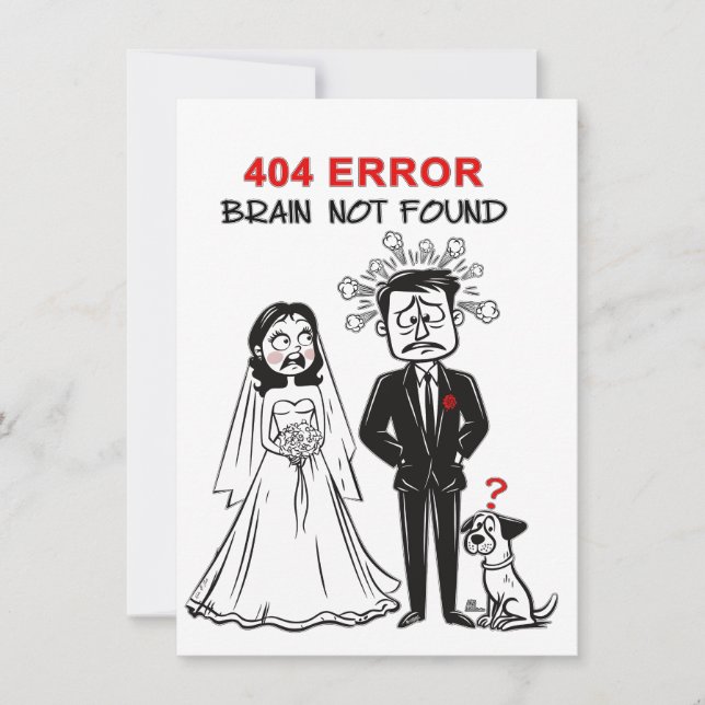 Funny happy marriage invitation (Front)