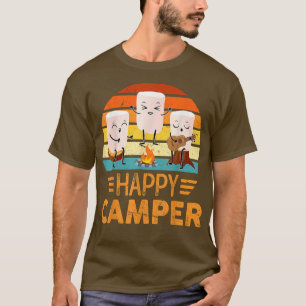 Funny Happy Marshmallow Camper Cute For Kids Women T-Shirt
