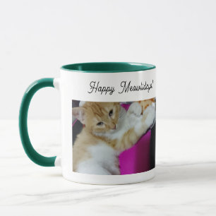 Funny Happy Meowlidays Combo Mug ,Cat Lovers