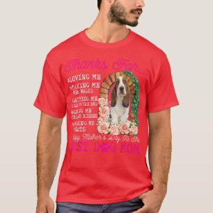 Funny Happy Mother's Day Best Dog Mom Cute Basset T-Shirt