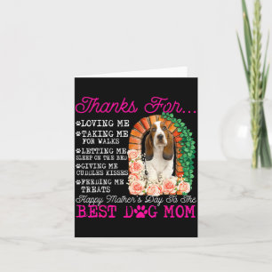 Funny happy mother's day dog mum cute basset hound card