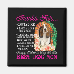 Funny happy mother's day dog mum cute basset hound magnet