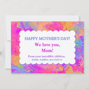 Funny Happy Mothers Day Watercolor Personalised