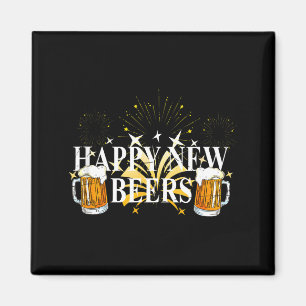 Funny Happy New Beers Drinking 2021 Nye Party Happ Magnet