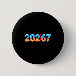 Funny Happy New Year 2026 20267 Ice Cream Drip 67  6 Cm Round Badge