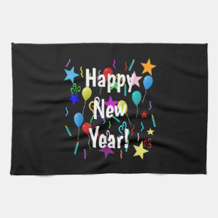 Funny Happy New Year Eve 2023 Party Decorations Ce Tea Towel