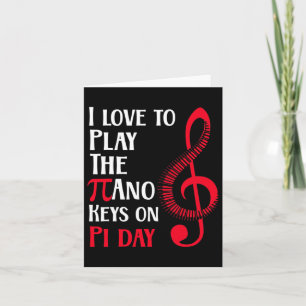 Funny Happy Piano Music On Pi Day Card