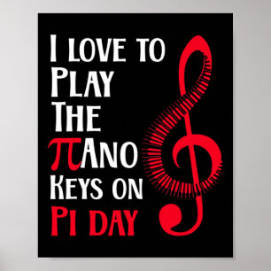 Funny Happy Piano Music On Pi Day  Poster