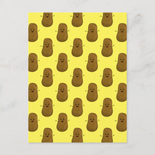 Funny Happy Potatoes Postcard
