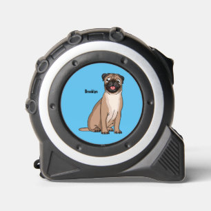 Funny happy pug dog cartoon illustration 1