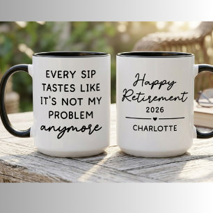 Funny Happy Retirement 2026 Personalised Mug