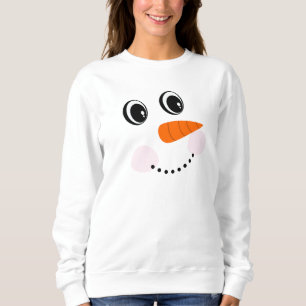 Funny Happy smiling /Snowman Face T-Shirt Sweatshirt