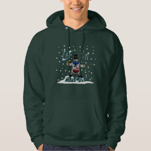 funny happy smiling snowman hoodie
