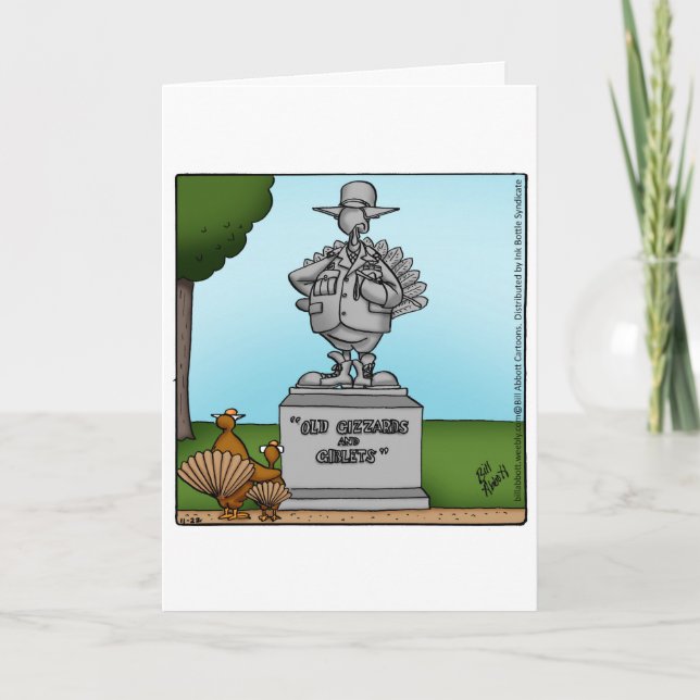 Funny Happy Thanksgiving Humour Greeting Card (Front)