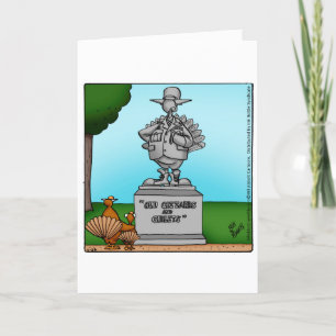 Funny Happy Thanksgiving Humour Greeting Card