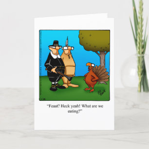 Funny Happy Thanksgiving Humour Greeting Card
