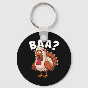 Funny Happy Thanksgiving Turkey A Lamb Costume  Key Ring