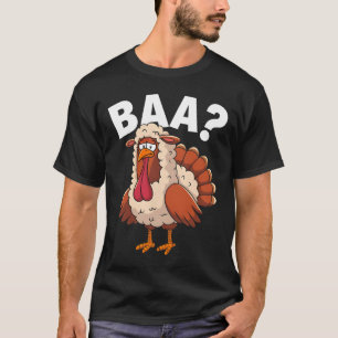 Funny Happy Thanksgiving Turkey A Lamb Costume T-Shirt