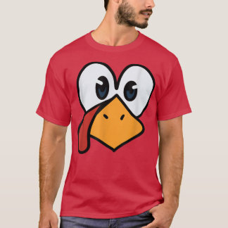 Funny Happy Thanksgiving Turkey Face T-Shirt