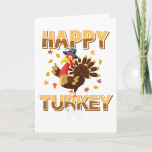 Funny Happy Turkey Thanksgiving Card