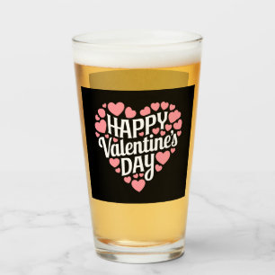 Funny Happy Valentines Day Heart Love Valentine  Glass