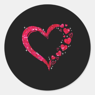 Funny Happy Valentines Day Heart Love Valentine Me Classic Round Sticker