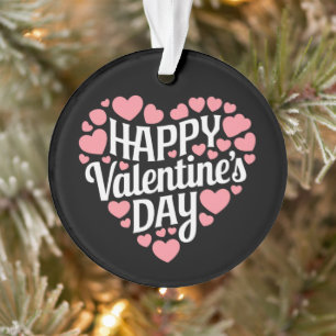 Funny Happy Valentines Day Heart Love Valentine  Ornament