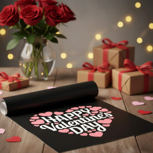Funny Happy Valentines Day Heart Love Valentine  Wrapping Paper Sheet