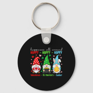 Funny Happy Valentines St Patrick Easter Holiday C Key Ring