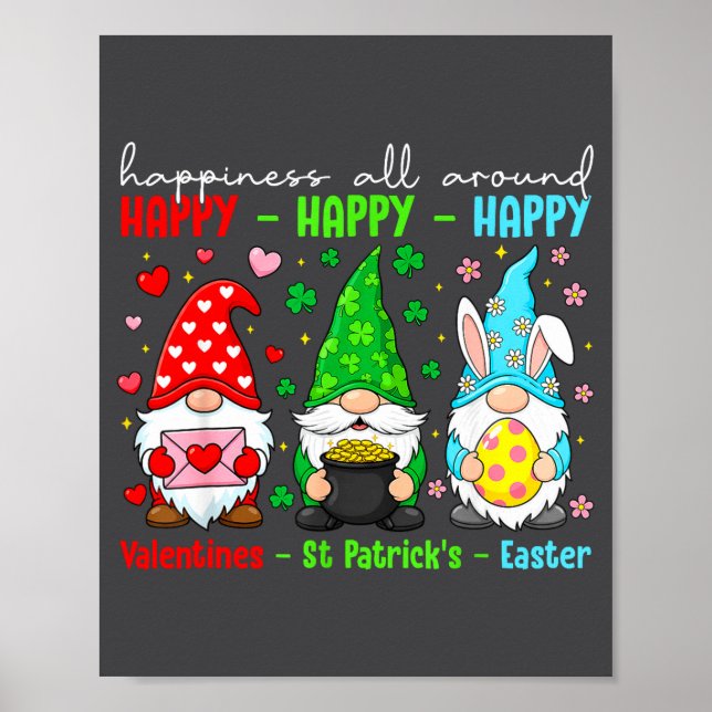 Funny Happy Valentines St Patrick Easter Holiday C Poster (Front)