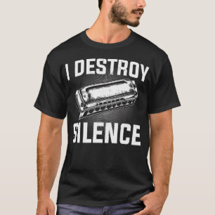 Funny Harmonica Art For Music Player T-Shirt