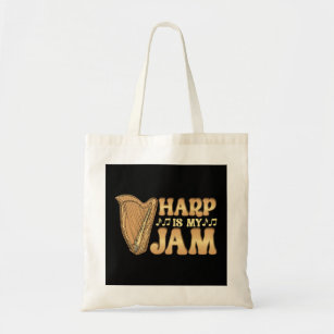 Funny Harp Player Is My Jam Harpist Musician Music Tote Bag