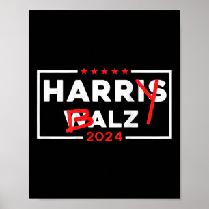 Funny Harris W 24 Harry B 2024 Meme Democratic On  Poster