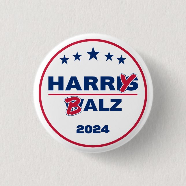 Funny Harris Walz 2024 Harry Balz 2024 3 Cm Round Badge (Front)