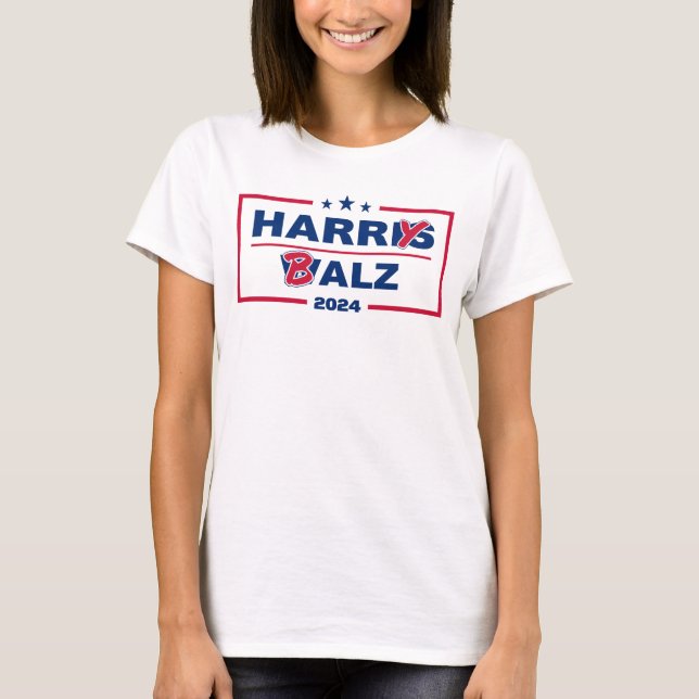 Funny Harris Walz 2024 Harry Balz 2024 T-Shirt (Front)