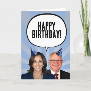 Funny Harris Walz Birthday Card