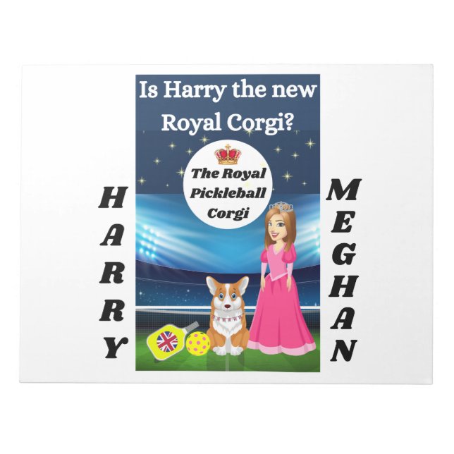 Funny Harry and Meghan Large Writing Pad (Front)