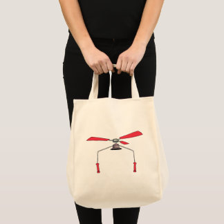 Funny Hat Gadget Helicopter. Tote Bag