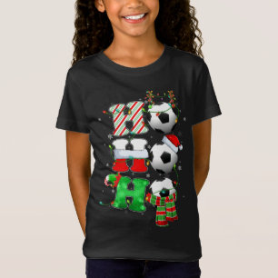 Funny Hat Soccer Ball Xmas Tree Lights Christmas P T-Shirt
