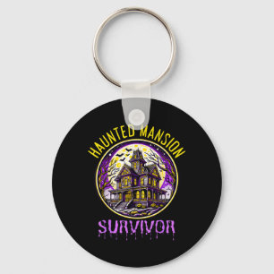 Funny Haunted Mansion Survivor Creepy Halloween Key Ring