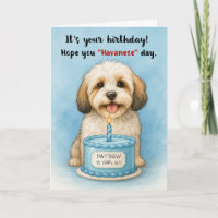 Funny Havanese Dog Birthday with Custom Name Age