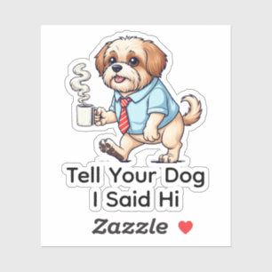 Funny Havanese dog Business Suit Coffee