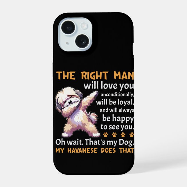 Funny Havanese Dog iPhone 15 Case (Back)