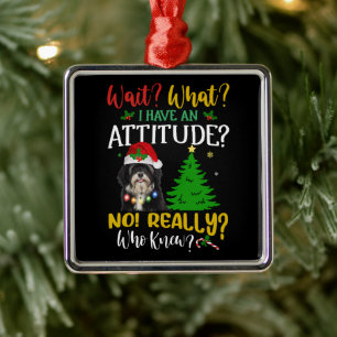Funny Havanese Dog Metal Tree Decoration