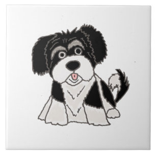 Funny Havanese Puppy Dog Cartoon Tile